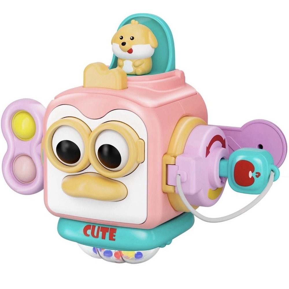 Montessori Busy Board Cube Sensory Toy Fine Motor Skills Baby Toddler Gift